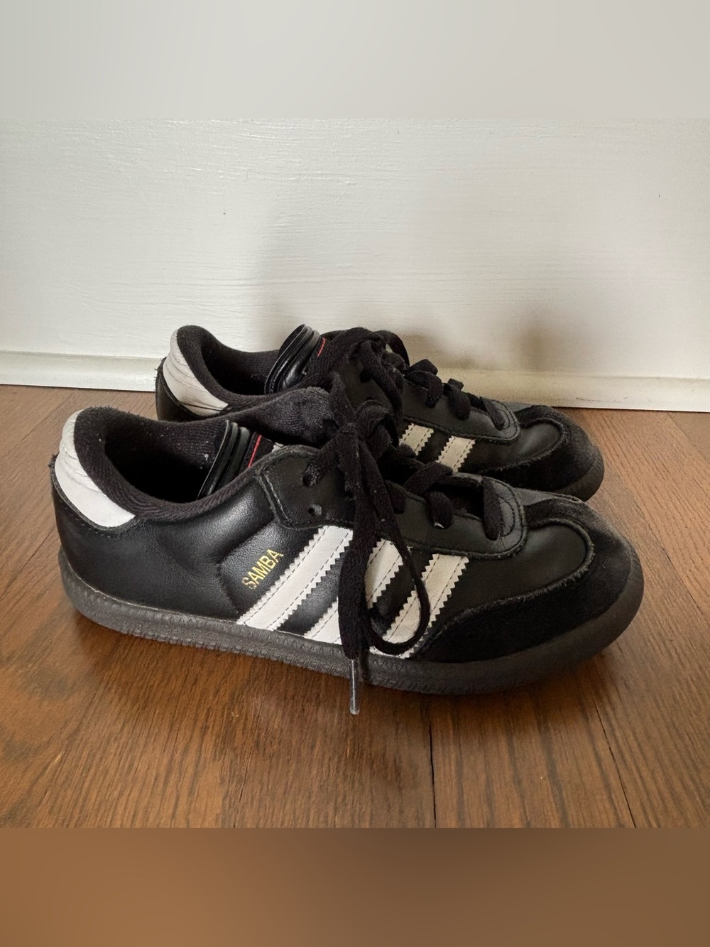 adidas Samba Black with White Stripes Classic Sneaker